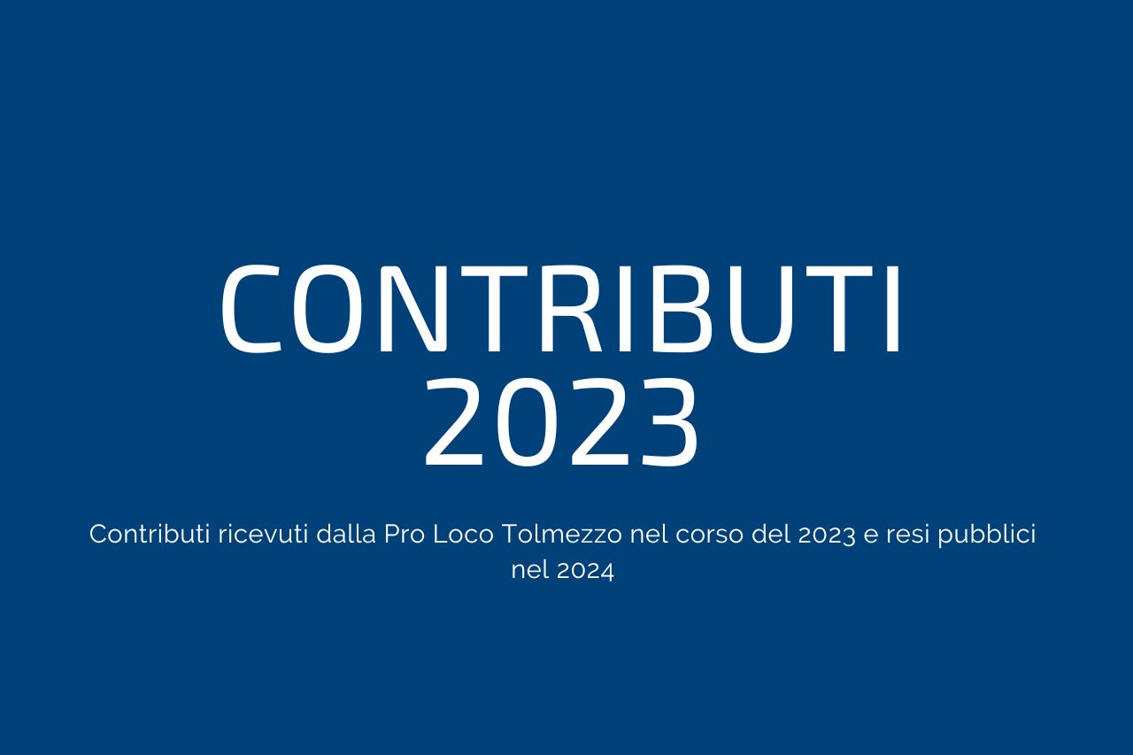 CONTRIBUTI 2023 ProLoco Tolmezzo