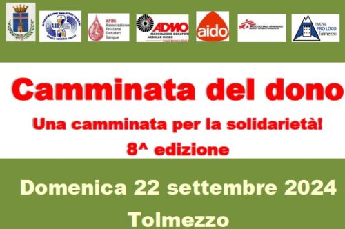 8^ Edizione Camminata del Dono – 22/09/2024